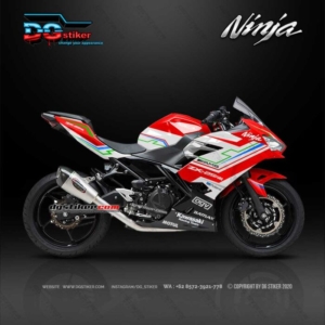 Decal Sticker Ninja 250R FI 2018 Racing Merah Hitech DG Stiker